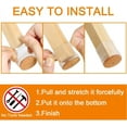 thumbnail image 6 of 24 Pcs Chair Leg Floor Protectors for Hardwood Floors Silicone Covers to Protect Wood Tile Floors Scratches Felt Pads Furniture Leg Caps No Noise (Fit:0.5"-0.89"), 6 of 7