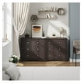 thumbnail image 4 of 6 Wood Drawers Dresser for Bedroom, Double Dresser for TV up to 65 inch, TV Stand Storage Chest of Drawers for Living Room Hallway Entryway (Brown), 4 of 4