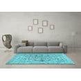 thumbnail image 3 of Ahgly Company Indoor Round Persian Light Blue Traditional Area Rugs, 7' Round, 3 of 4