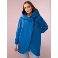 thumbnail image 4 of Women'S Plus Size Hooded Fleece Lined Sweatshirt Full Zip Casual Long Sleeve Outdoor Jacket Blue XXL, 4 of 7