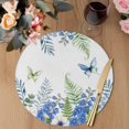 thumbnail image 3 of Watercolor Foral Round 15 Inch Placemats Set of 6, Spring Flowers Butterflies Leaves Plants HeatResistant Non Slip Place Mats for Dining Table, Wipeable Braided Kitchen Table Mats for Housewarming, 3 of 9