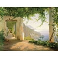 thumbnail image 3 of Aagaard, Carl Frederic 14x12 Black Modern Framed Museum Art Print Titled - View to the Amalfi Coast, 3 of 5