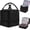 Black-42Bottles, variant on Polish Organizer Case - Holds 42+ Bottles (15ml/0.5 Fl.oz) And 1 Lamp  Upgraded Double-layer Carrying Storage Bag With Handles (grey)