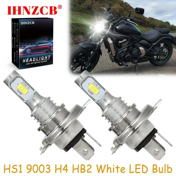 IHNZCB for Kawasaki Vulcan S 650 EN650 2015-2017 - 2X HS1 9003 H4 HB2 LED Headlights Bulb 50W White YTB,Motorcycle Light,Y70