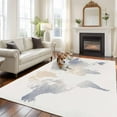 thumbnail image 4 of Maps Of The World 8x10 Area Rug for Living Room Sectional Sofa, Blue Ombre Retro Earth Tourism Map Beige Washable Non Slip Large Rectangle Area Rug, 4 of 9