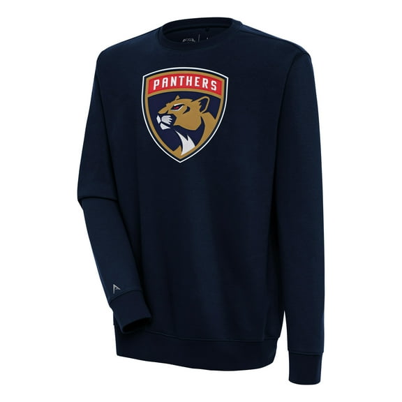Men's Antigua  Navy Florida Panthers Victory Pullover Sweatshirt