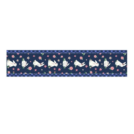 

Easter Tablecloth Flags Festive Ambience Decorations Hand Painted Bunny Egg Table Flags Hot Sale Clearance