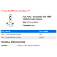 thumbnail image 2 of Fuel Pump - Compatible with 1999 - 2002 Chevy Camaro 2000 2001, 2 of 2