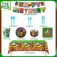 thumbnail image 3 of Pixel Game Birthday Party Decoration Tableware Set, 114 Pcs Minecraft Party Supplies Tableware - Minecraft Tablecloth Banner Plates Napkins Cups, Suitable for Minecraft Birthday Party Decorations, 3 of 7