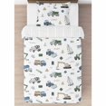 thumbnail image 4 of Nuevo Juego de Ropa de Cama Infantil de 4 Piezas de Camión de Construcción (Verde y Azul), 4 of 6
