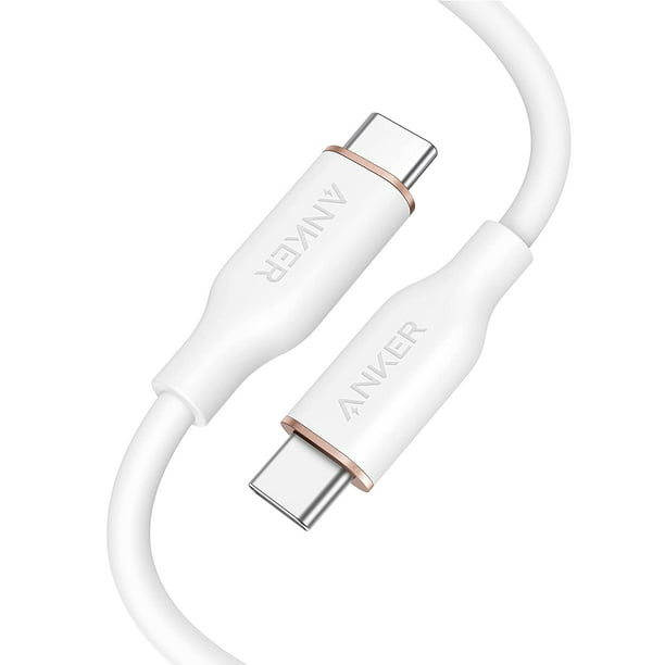 Anker Powerline III Flow, USB C to USB C Cable 100W 3ft, Type C Charging Cable Fast Charge (Cloud - Walmart.com