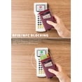 thumbnail image 3 of Funda metálica delgada con bloqueo RFID Wallet VULKIT, plegable, color vino, 3 of 6