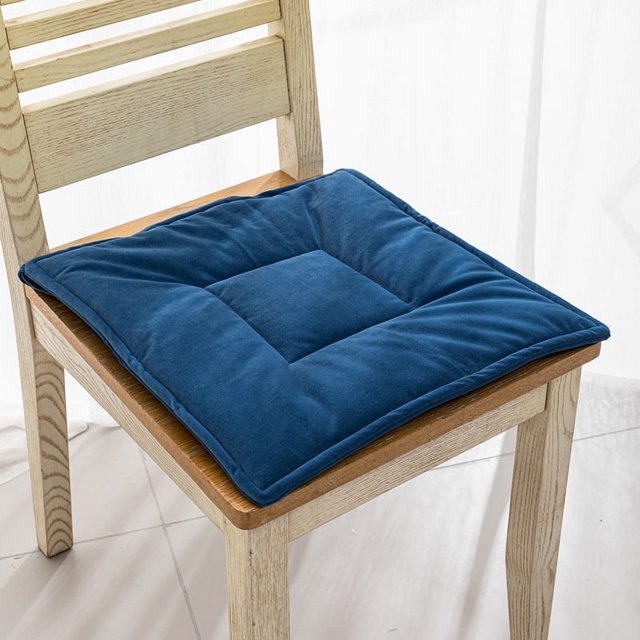 Nvzi Cojín de asiento para jardín, patio, hogar, cocina, oficina, grueso y cómodo, color azul marino, 40,6 x 40,6 cm