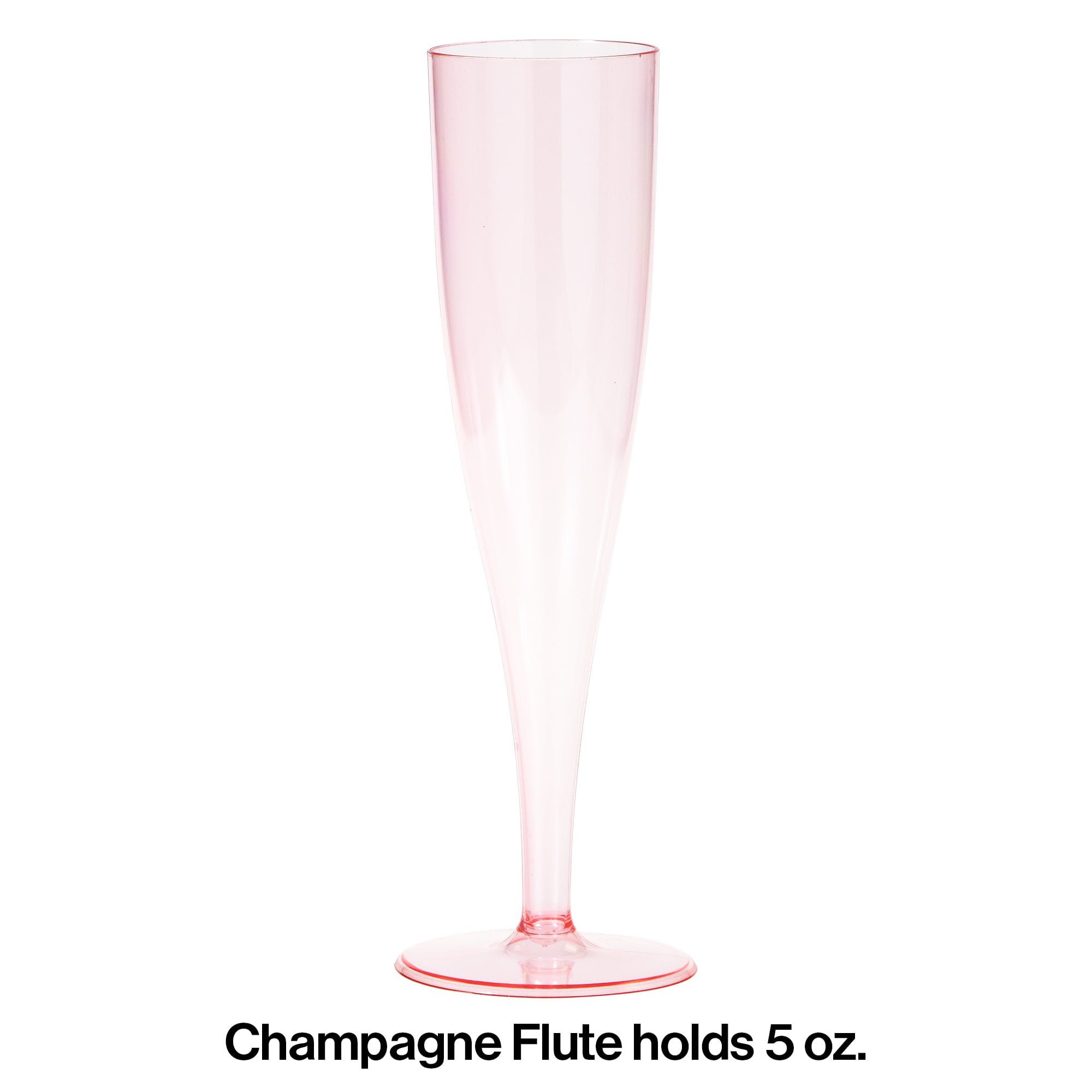 Pink Plastic Champagne Glasses 4 Count, 5 Ounces by Way to Celebrate