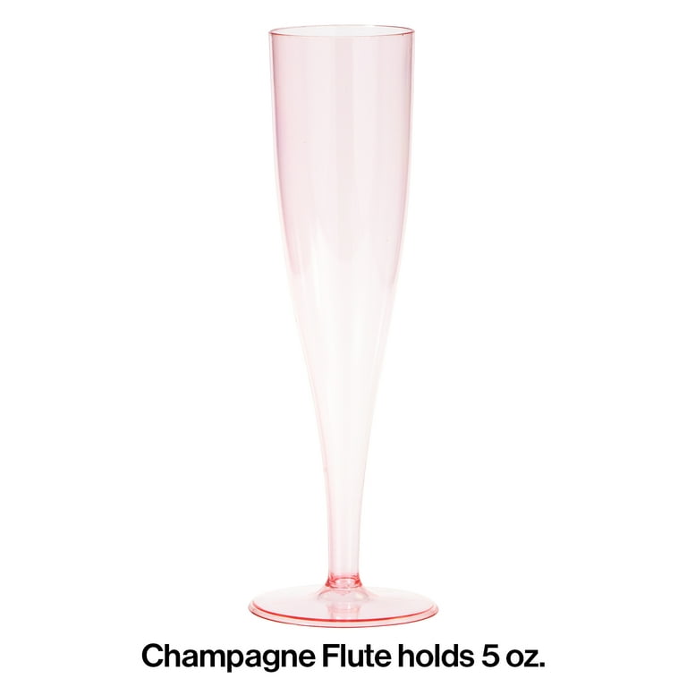 Pink Acrylic Stemless Champagne Flute