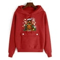 thumbnail image 5 of Enjoytime Womens Hoodie Christmas Cute Printed Long Sleeve Pullover Tops Plus Size Fall Fashion Casual Sweatshirt 2025 Winter Clothes Red XL, 5 of 5