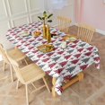thumbnail image 3 of Red and Gray Christmas Tree Pattern Rectangle Tablecloth 60"x102",Waterproof Polyester Rectangle Table Cloth, Wipeable Spillproof Polyester Tablecloth for Dining, Camping, Indoor and Outdoor, 3 of 6