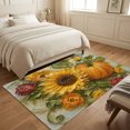 thumbnail image 4 of Area Rugs 3'x5', Sunflower Oil Painting Carpet Runner Indoor Outdoor Rugs Home Decor Aesthetic, Farmhouse Thanksgiving Fall Botanical Non Slip Mats Washable Accent Rug for Living Room Bedroom, 4 of 8