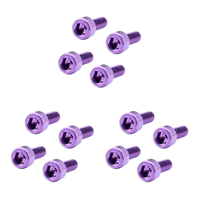 relayinert 4 Pieces Mountain Water Bottle Cage Bolts Portable Professional Solid Color Removable Screws Accessories Purple 3PCS