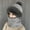 Grey, variant on Sales 2026 Under $5 Khaki Knit Skull Cap GIJNRIUIUA Women Windproof Scarf Hat Winter Warm Scarf Hat Set Soft Knitted Plush Hat Hijab Turban