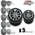 thumbnail image 1 of 1/64 Front Small Rear Big Wheels with Detachable Slick Rubber Tires for Model Cars Refiting Parts for Hotwheels (5 Sets) RLCBS001, 1 of 6