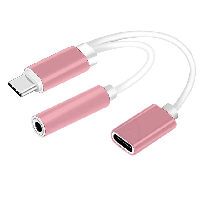 WIFKLSIIPG Type-c to Type-C+3.5mm Audio Adapter Headset Charging Two-in-one Adapter
