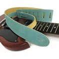 thumbnail image 2 of Perri's Leather Ltd.- Guitar Strap- Soft Suede- Teal- Adjustable- For Electric/Acoustic/Bass Guitars (P25S-209), 2 of 2