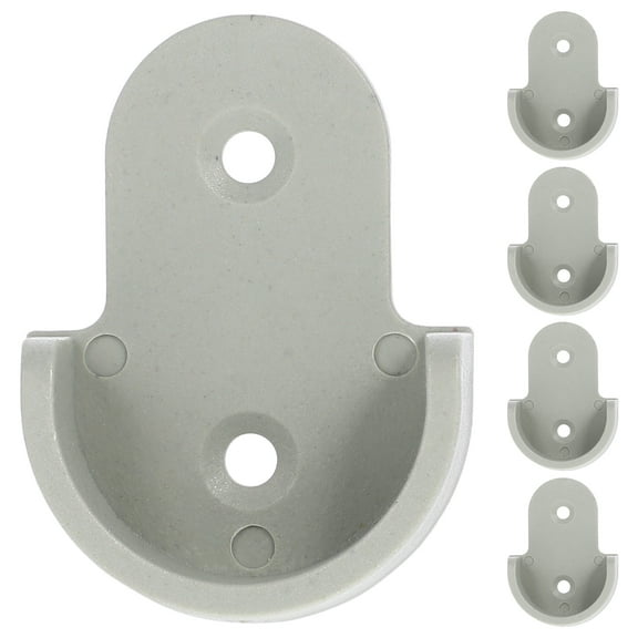 Mutmorningal 30pcs Plastic Rod Socket Wardrobe Flange Rod Holder Closet Rod End Supports 25mm