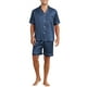 thumbnail image 2 of Conjunto de Pijamas Satinados INSPIRE CHIC para Hombre, Pijamas de Manga Corta de Dos Piezas con Bolsillos, Pijamas Suaves para la Noche 2XL Azul, 2 of 6