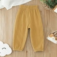 thumbnail image 4 of ZHUASHUM Baby Boy'S Pants Summer Straight Leg Solid Color Trousers Relax Fit Casual Pants Sweartpants Kid Clothes Khaki 18-24 Months, 4 of 6