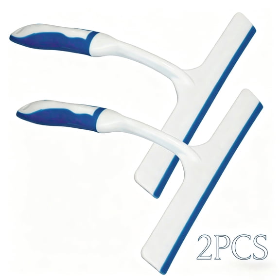 NATPLUS 2-Pack Window Squeegee, Streak-Free Silicone Blade for Car Glass & Shower Doors, Multipurpose Cleaning Tool