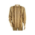 thumbnail image 6 of Men Silversilk 2pc Fancy walking leisure suit Italian woven knits 4407 Cafe Tan, 6 of 10