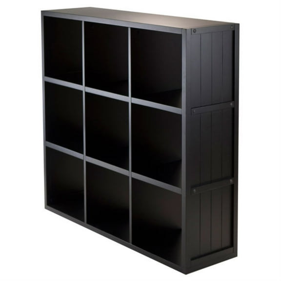 Ergode Timothy 3x3 Grid Shelf, Black