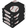 thumbnail image 3 of Coolnut Baseball Pattern Washcloths Towels, Highly Absorbent and Soft Cotton Face Cloths, 4 Pack Quick Dry Wash Cloths - 12 X 12 Inches Washcloth Gift, 3 of 7