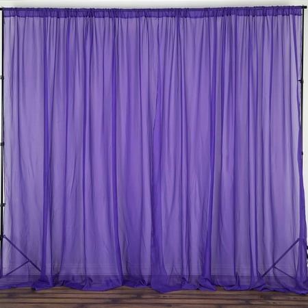 BalsaCircle 10 feet x 10 feet Sheer Voile Backdrop Drapes Curtains ...