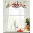thumbnail image 3 of Mushroom Dwarf Flower Plant Kitchen Valance Curtain Window Valance for Living Room Bedroom Tie Up Valance Curtain, 3 of 6