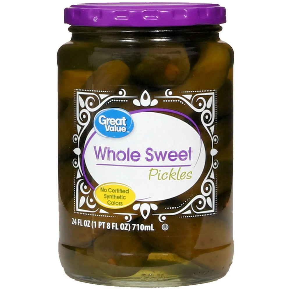 Great Value Whole Sweet Pickles 24oz