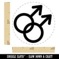 thumbnail image 2 of Doubled Male Sign Gay Gender Symbol Self-Inking Rubber Stamp Ink Stamper - Dry Pad (No Ink) - Mini 1/2 Inch, 2 of 7