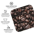 thumbnail image 4 of Kll Square Drink Coasters Set Of 4,Pu Leather Absorbent Coasters Set Decorative Coffee Cup Coasters Housewarming Gift For Home Decor-Coffee Bean, 4 of 9