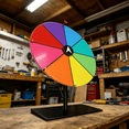 thumbnail image 6 of BESTSKY 2026 New Prize Wheel with Stand | Editable Rotating | Table Roulette Wheel | Empty Wheel of Fortune for Carnival Holiday Game Props for Carnival,Party,School,Event,Entertainment, 6 of 6