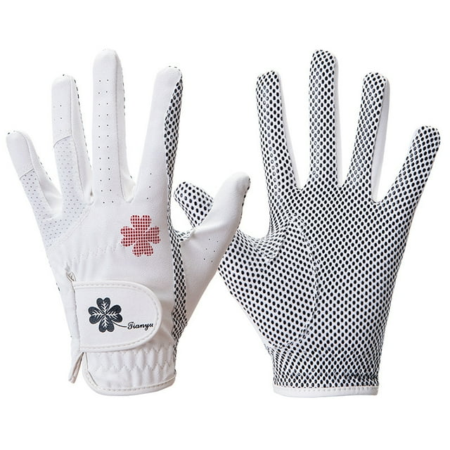 Par de guantes de golf de cuero para mujer Adepaton CZYD-HY44-4