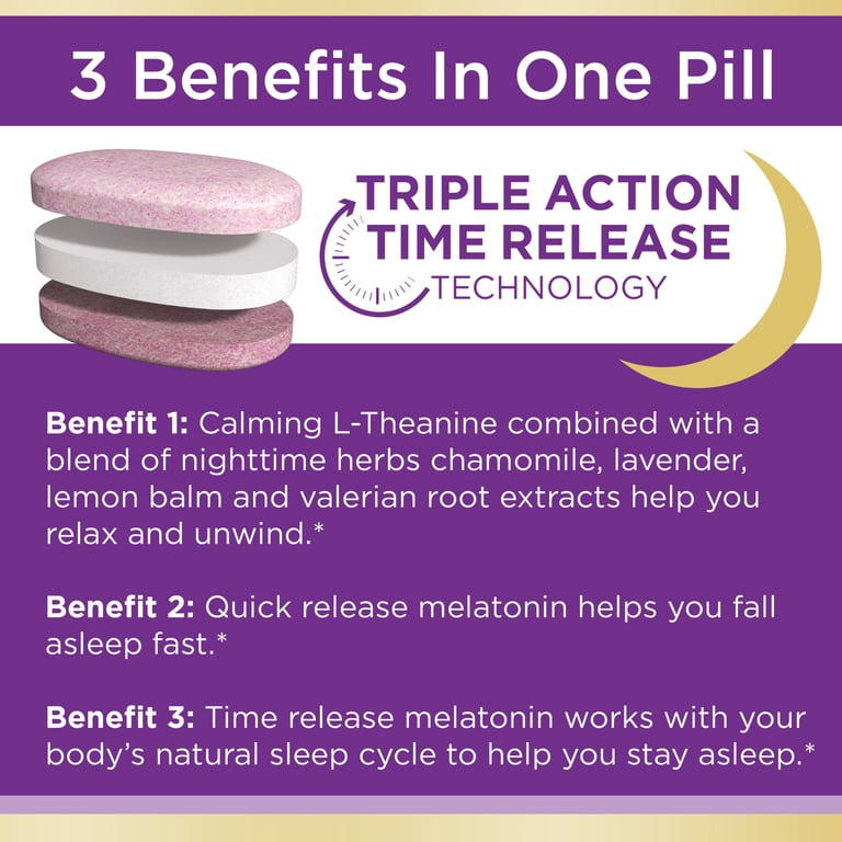 Nature's Bounty Sleep3 Melatonin, 10mg Time-Release photo 5
