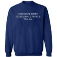 thumbnail image 2 of OXI Crewneck Sweatshirt - I Like About People Their Dogs, Basic Casual Sweatshirts for Men's and Women Fleece Sweatshirt Long Sleeve - Navy Blue Large, 2 of 2