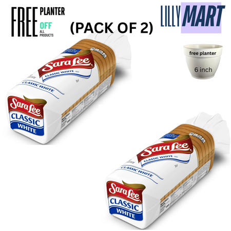 Sara Lee Classic Bread, 20 oz, Plain White Bread, Bag (Pack of 2)