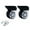 large black, variant on Heavy Duty Luggage Wheel Replacement Trolley Casters Double Row 360 Degree Suitcase SilentWheels 2pcs with Screw