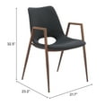 thumbnail image 5 of Desi Dining Chair Black & Walnut Dining Chair, Modern Style, Plush and durable faux leather fabric, Plywood, Indoor Dining, 5 of 5