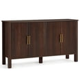thumbnail image 2 of AVAWING Modern Buffet Cabinet, Credenza with 4 Doors, Fluted Buffet Sideboard Cabinet, Brown, 2 of 7