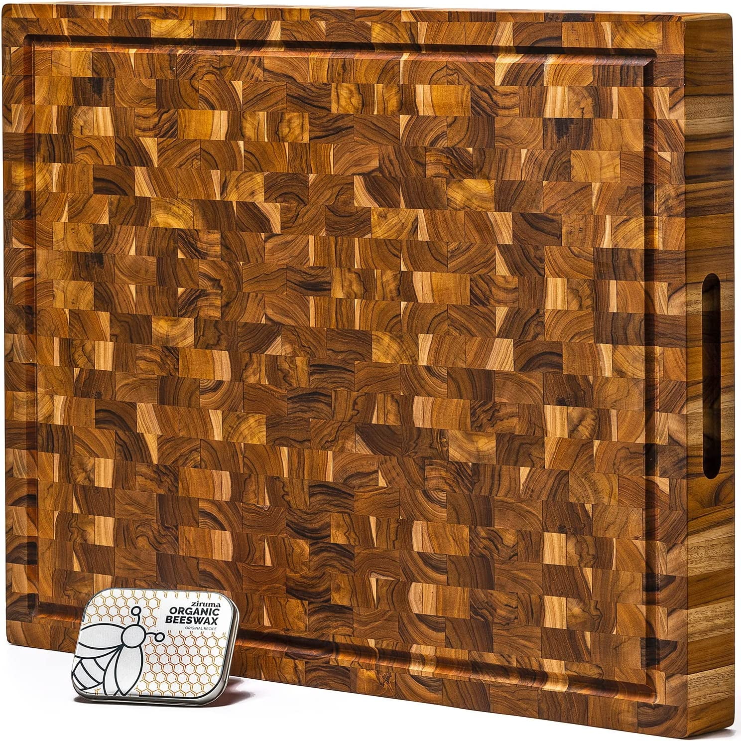 Extra Large End Grain Butcher Block Cutting Board [2" Thick] Made of