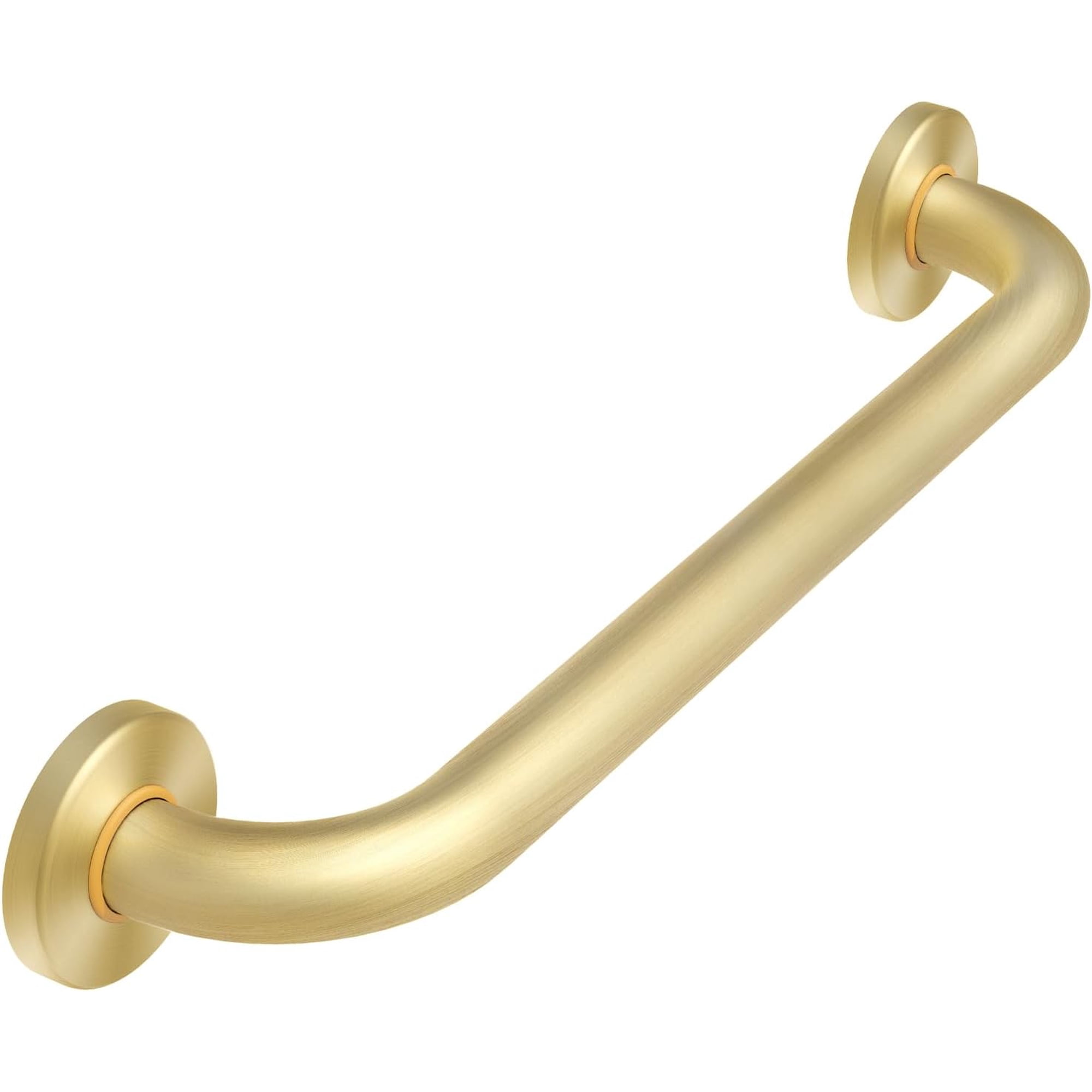 18 Inch Grab Bar for Bathtubs and Showers: Stainless Steel Shower Grab Bar Wall Mounted Shower Handle with Concealed Screws Anti Slip Saft Handle for Elderly Seniors (Brass)
