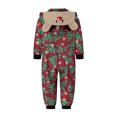 thumbnail image 3 of Family Christmas Pjs Matching Sets Christmas Pajamas Santa Printed Top and Plaid Pants Sleepwear for Family, 3 of 7